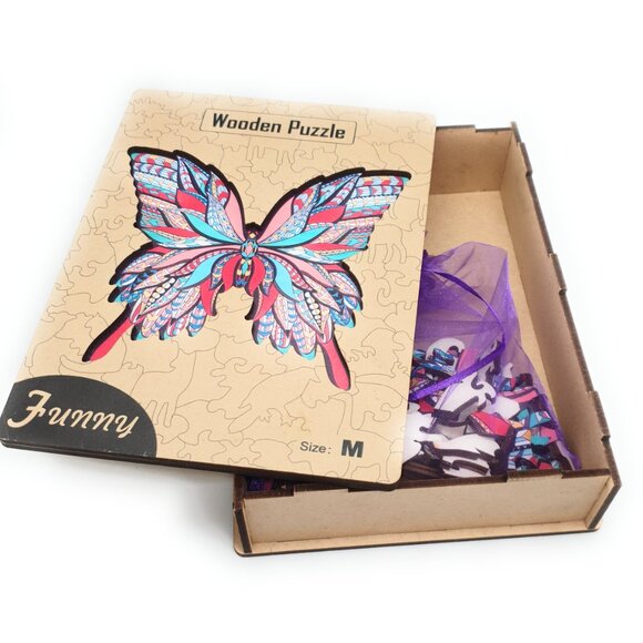 Wooden Jigsaw Puzzles - Engaging, Educational, and Eco-Friendly (Butterfly) - Picture 9 of 9